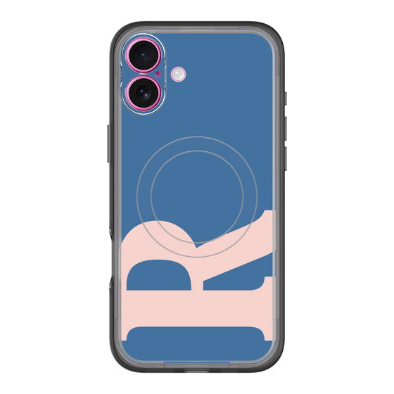スリムプロテクションプレミアムケース with MagSafe［ オリジナル - initial color - R navy ］