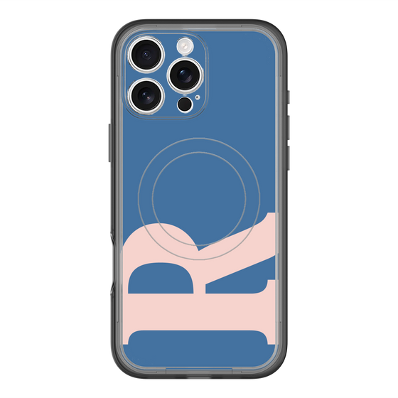 スリムプロテクションプレミアムケース with MagSafe［ オリジナル - initial color - R navy ］