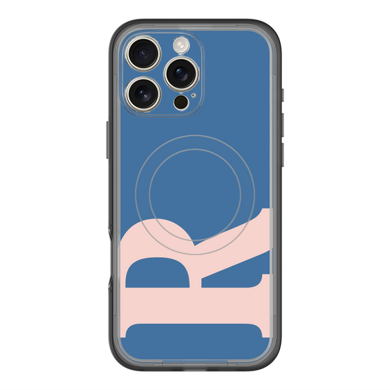 スリムプロテクションプレミアムケース with MagSafe［ オリジナル - initial color - R navy ］