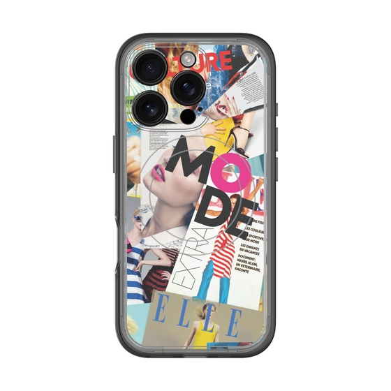 スリムプロテクションプレミアムケース with MagSafe［ ELLE - マガジン- カラー ］