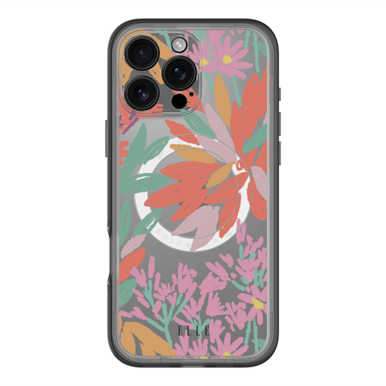 スリムプロテクションプレミアムケース with MagSafe［ ELLE - フローラル ］