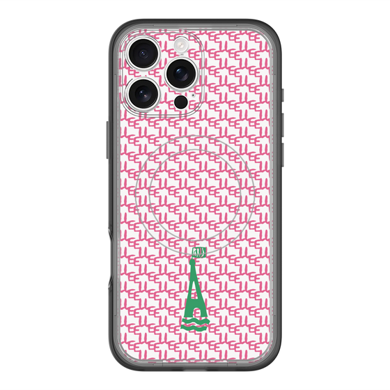スリムプロテクションプレミアムケース with MagSafe［ ELLE - ロゴモノグラム ］