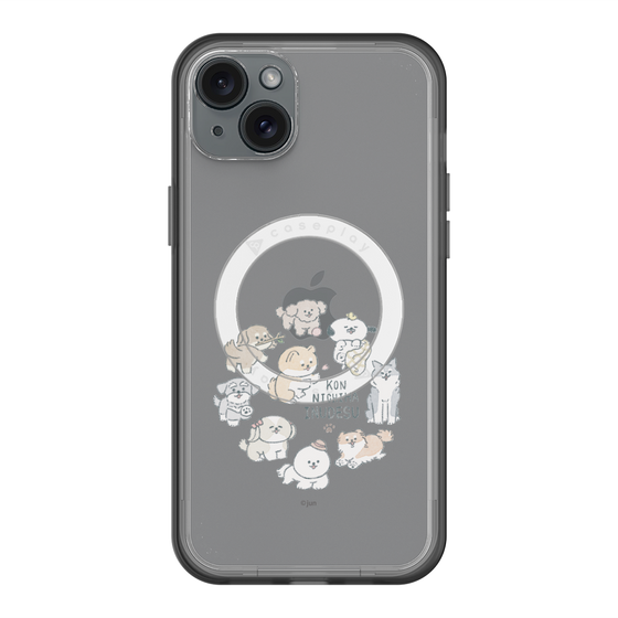 スリムプロテクションプレミアムケース with MagSafe［ こんにちは、いぬです - みんなそろって - クリア ］