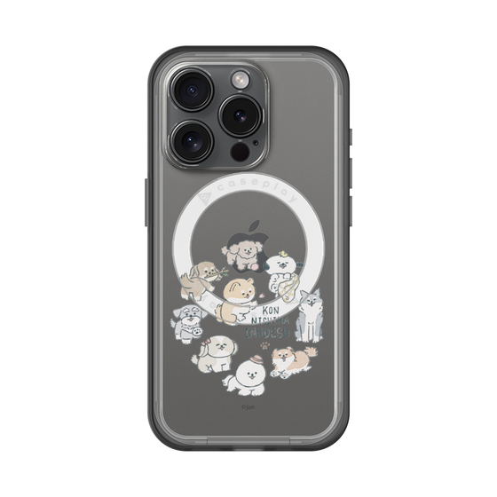 スリムプロテクションプレミアムケース with MagSafe［ こんにちは、いぬです - みんなそろって - クリア ］