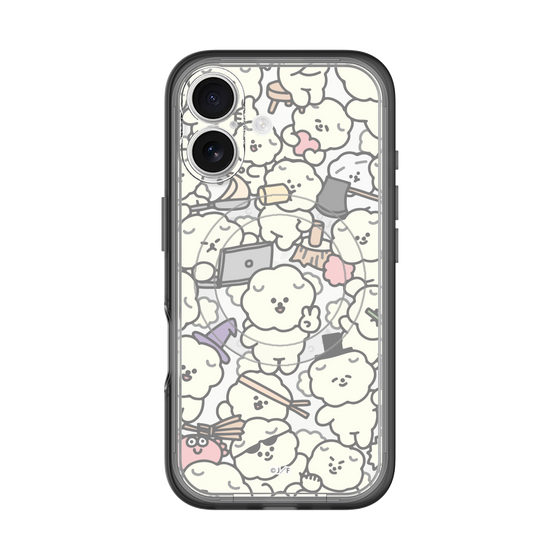 スリムプロテクションプレミアムケース with MagSafe［ もっさりもさお - もさもさ - クリア ］