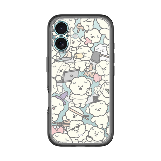 スリムプロテクションプレミアムケース with MagSafe［ もっさりもさお - もさもさ - クリア ］