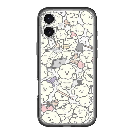 スリムプロテクションプレミアムケース with MagSafe［ もっさりもさお - もさもさ - クリア ］