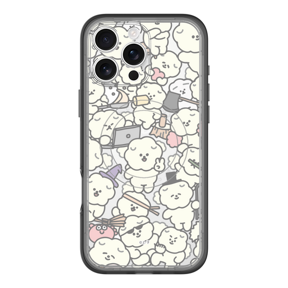 スリムプロテクションプレミアムケース with MagSafe［ もっさりもさお - もさもさ - クリア ］