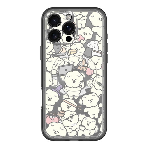 スリムプロテクションプレミアムケース with MagSafe［ もっさりもさお - もさもさ - クリア ］