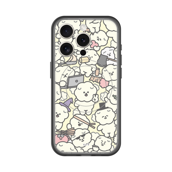 スリムプロテクションプレミアムケース with MagSafe［ もっさりもさお - もさもさ - ベージュ ］