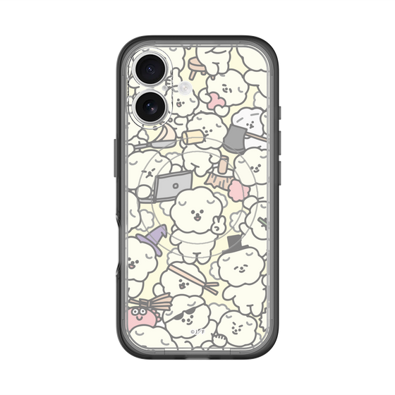 スリムプロテクションプレミアムケース with MagSafe［ もっさりもさお - もさもさ - ベージュ ］