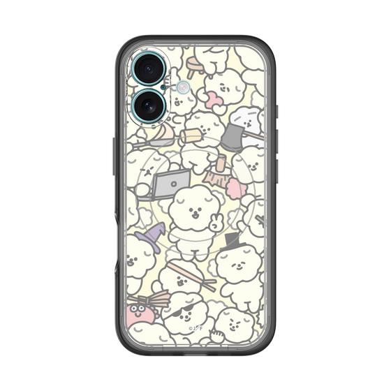 スリムプロテクションプレミアムケース with MagSafe［ もっさりもさお - もさもさ - ベージュ ］