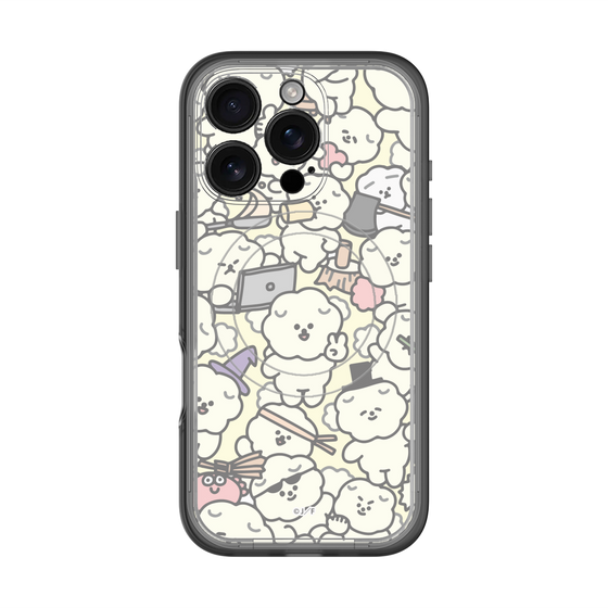 スリムプロテクションプレミアムケース with MagSafe［ もっさりもさお - もさもさ - ベージュ ］