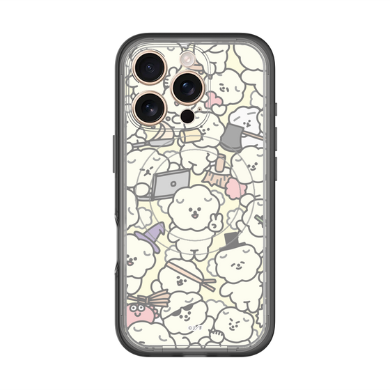 スリムプロテクションプレミアムケース with MagSafe［ もっさりもさお - もさもさ - ベージュ ］