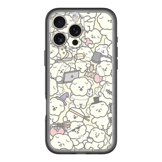 スリムプロテクションプレミアムケース with MagSafe［ もっさりもさお - もさもさ - ベージュ ］