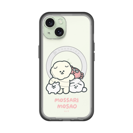 スリムプロテクションプレミアムケース with MagSafe［ もっさりもさお - みんないっしょ - クリア ］