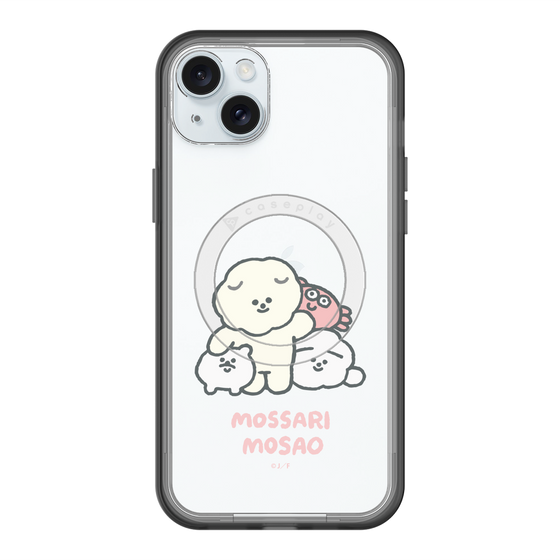 スリムプロテクションプレミアムケース with MagSafe［ もっさりもさお - みんないっしょ - クリア ］