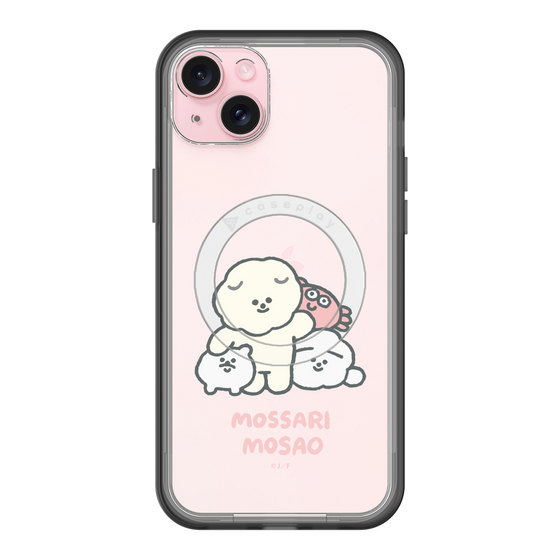 スリムプロテクションプレミアムケース with MagSafe［ もっさりもさお - みんないっしょ - クリア ］