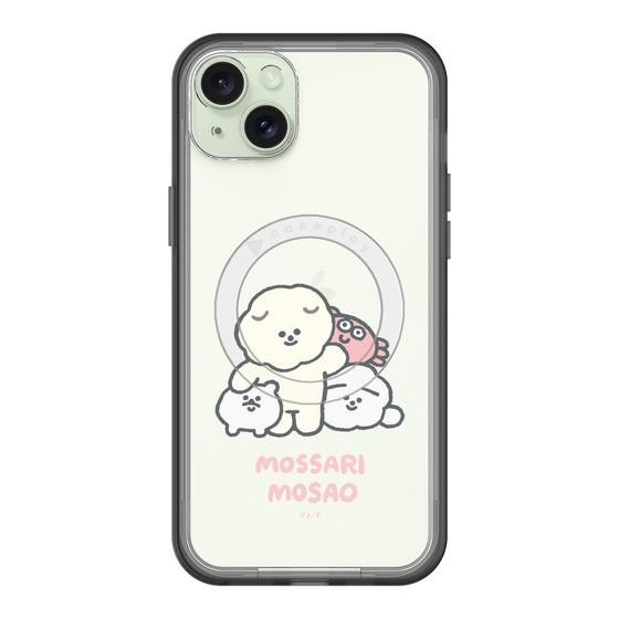 スリムプロテクションプレミアムケース with MagSafe［ もっさりもさお - みんないっしょ - クリア ］