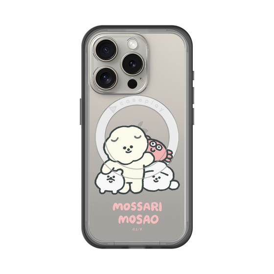 スリムプロテクションプレミアムケース with MagSafe［ もっさりもさお - みんないっしょ - クリア ］