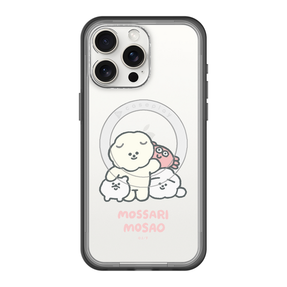 スリムプロテクションプレミアムケース with MagSafe［ もっさりもさお - みんないっしょ - クリア ］