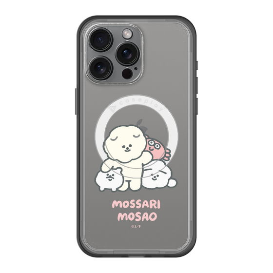 スリムプロテクションプレミアムケース with MagSafe［ もっさりもさお - みんないっしょ - クリア ］