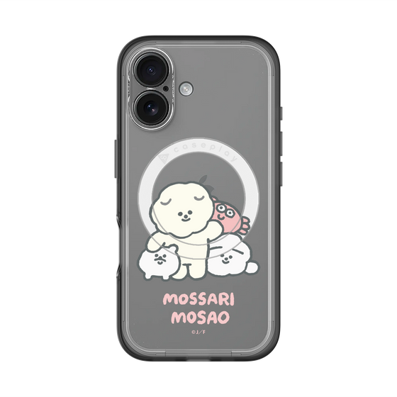 スリムプロテクションプレミアムケース with MagSafe［ もっさりもさお - みんないっしょ - クリア ］