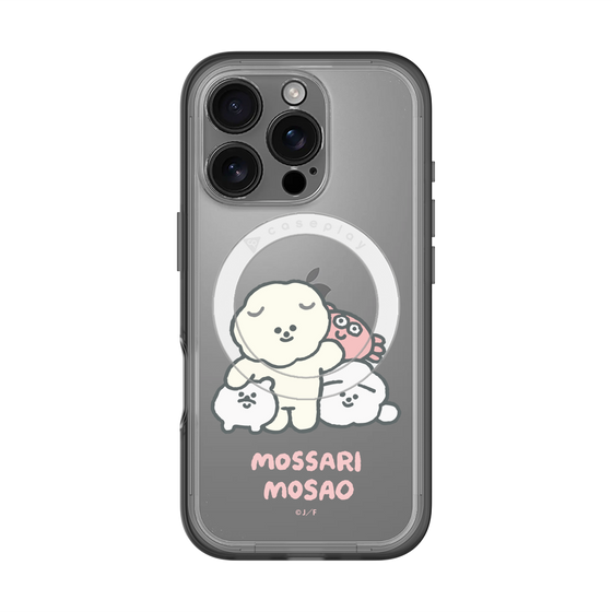 スリムプロテクションプレミアムケース with MagSafe［ もっさりもさお - みんないっしょ - クリア ］