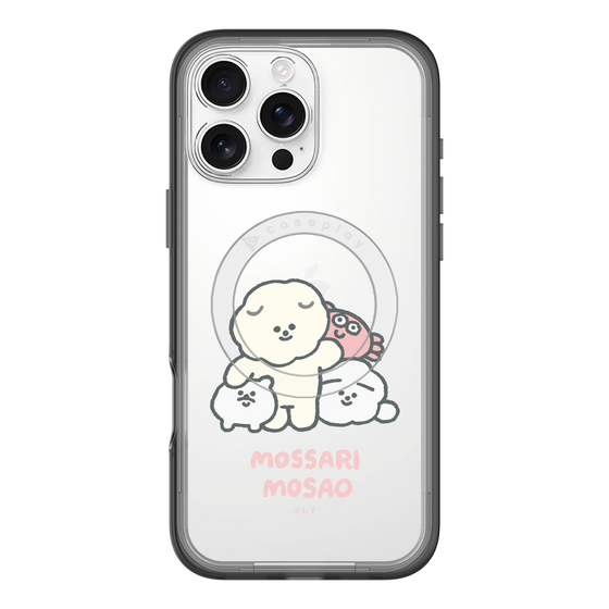 スリムプロテクションプレミアムケース with MagSafe［ もっさりもさお - みんないっしょ - クリア ］