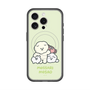 スリムプロテクションプレミアムケース with MagSafe［ もっさりもさお - みんないっしょ - グリーン ］