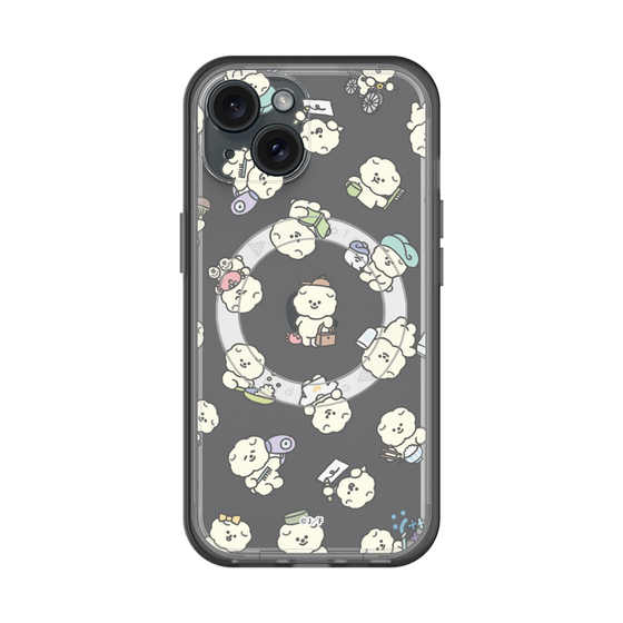 スリムプロテクションプレミアムケース with MagSafe［ もっさりもさお - もさおがいっぱい - クリア ］