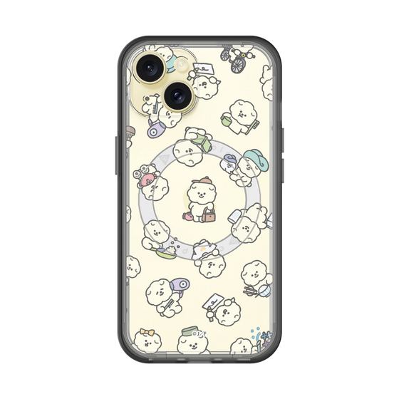 スリムプロテクションプレミアムケース with MagSafe［ もっさりもさお - もさおがいっぱい - クリア ］