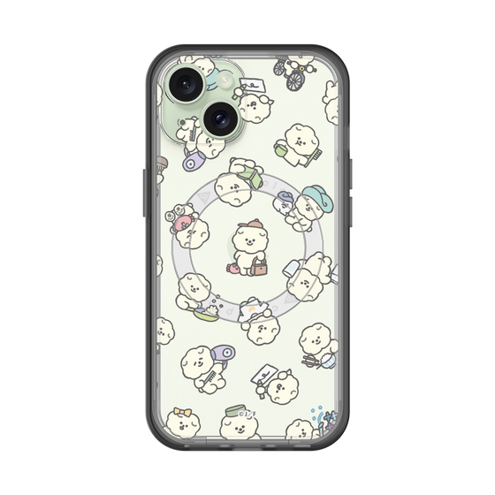 スリムプロテクションプレミアムケース with MagSafe［ もっさりもさお - もさおがいっぱい - クリア ］