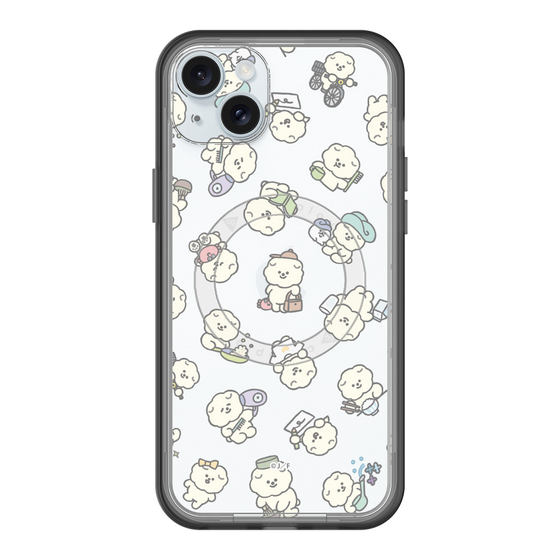 スリムプロテクションプレミアムケース with MagSafe［ もっさりもさお - もさおがいっぱい - クリア ］