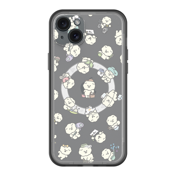 スリムプロテクションプレミアムケース with MagSafe［ もっさりもさお - もさおがいっぱい - クリア ］