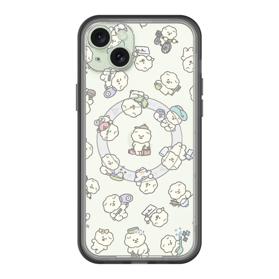 スリムプロテクションプレミアムケース with MagSafe［ もっさりもさお - もさおがいっぱい - クリア ］