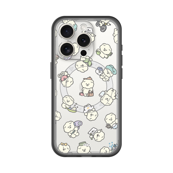 スリムプロテクションプレミアムケース with MagSafe［ もっさりもさお - もさおがいっぱい - クリア ］