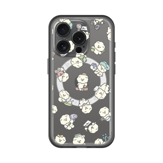 スリムプロテクションプレミアムケース with MagSafe［ もっさりもさお - もさおがいっぱい - クリア ］