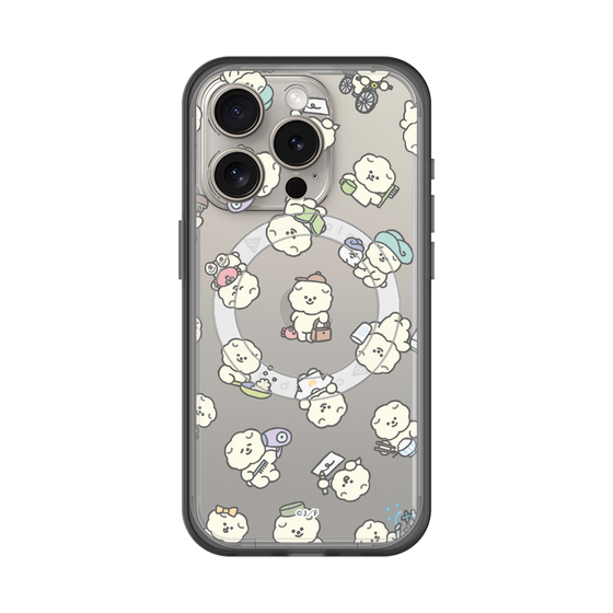 スリムプロテクションプレミアムケース with MagSafe［ もっさりもさお - もさおがいっぱい - クリア ］