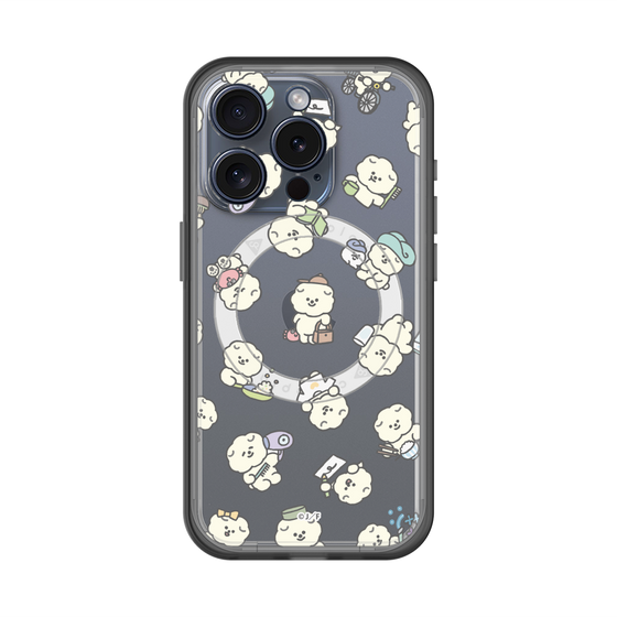 スリムプロテクションプレミアムケース with MagSafe［ もっさりもさお - もさおがいっぱい - クリア ］