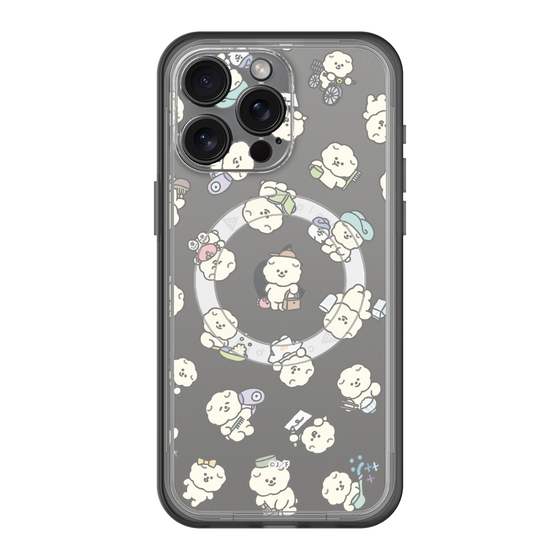 スリムプロテクションプレミアムケース with MagSafe［ もっさりもさお - もさおがいっぱい - クリア ］