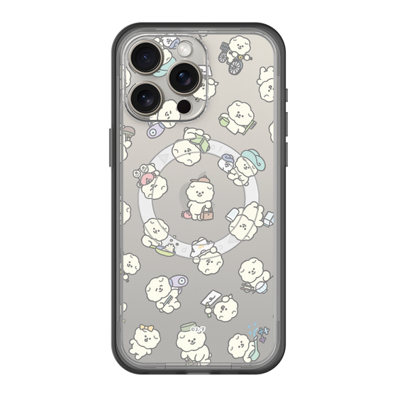 スリムプロテクションプレミアムケース with MagSafe［ もっさりもさお - もさおがいっぱい - クリア ］