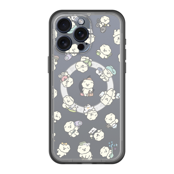 スリムプロテクションプレミアムケース with MagSafe［ もっさりもさお - もさおがいっぱい - クリア ］