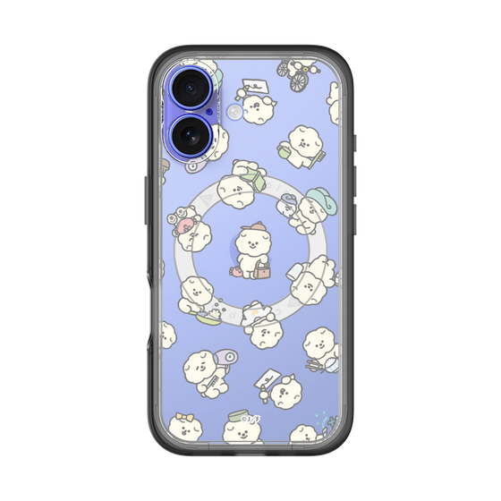 スリムプロテクションプレミアムケース with MagSafe［ もっさりもさお - もさおがいっぱい - クリア ］