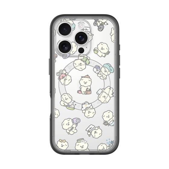 スリムプロテクションプレミアムケース with MagSafe［ もっさりもさお - もさおがいっぱい - クリア ］