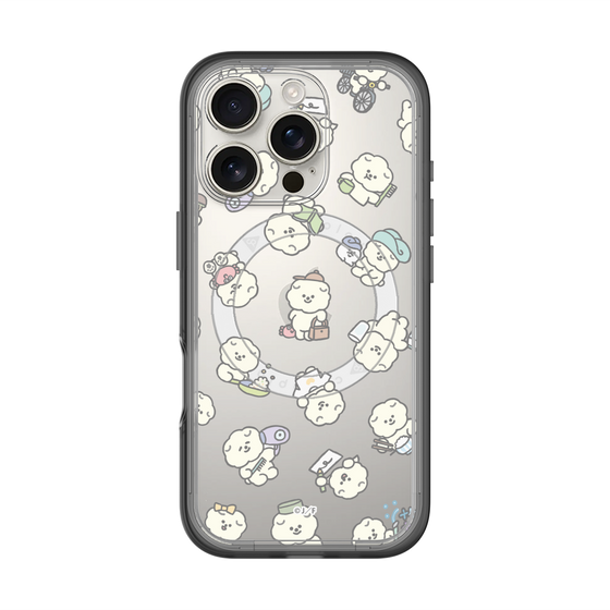 スリムプロテクションプレミアムケース with MagSafe［ もっさりもさお - もさおがいっぱい - クリア ］