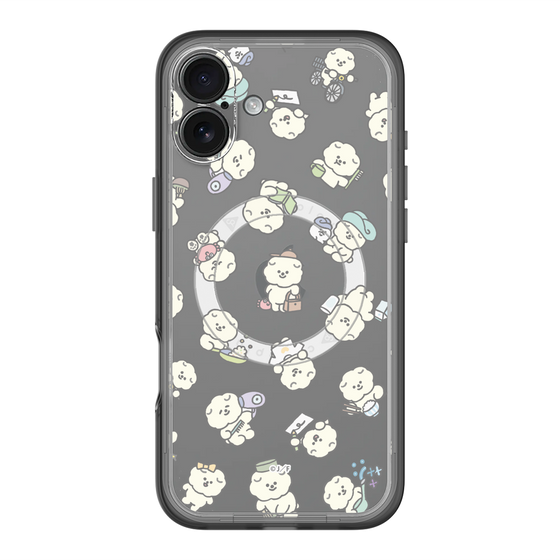 スリムプロテクションプレミアムケース with MagSafe［ もっさりもさお - もさおがいっぱい - クリア ］