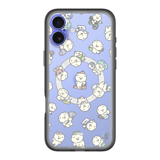 スリムプロテクションプレミアムケース with MagSafe［ もっさりもさお - もさおがいっぱい - クリア ］