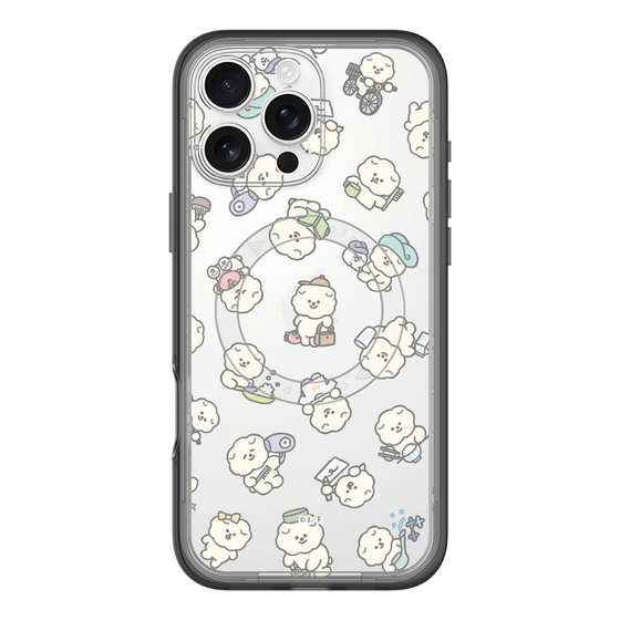 スリムプロテクションプレミアムケース with MagSafe［ もっさりもさお - もさおがいっぱい - クリア ］