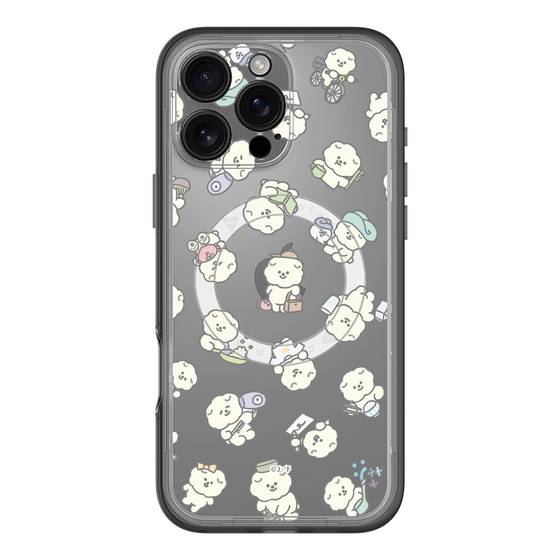 スリムプロテクションプレミアムケース with MagSafe［ もっさりもさお - もさおがいっぱい - クリア ］